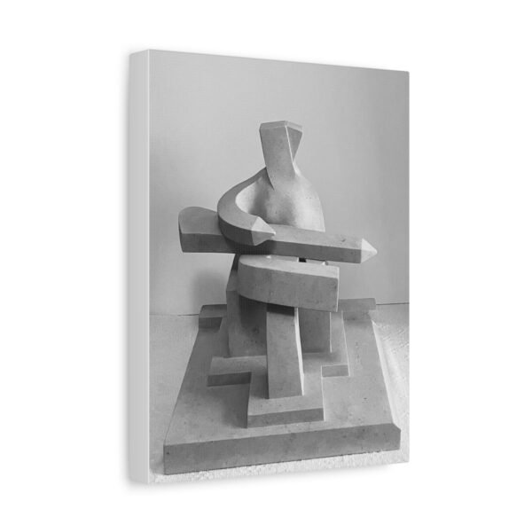 Modern Abstract Art Canvas Print "Woman Playing the Guitar"- Stretched Matte 1.25" - Image 2